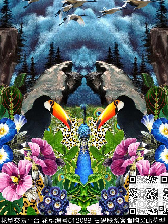 最新时尚流行女装家纺名画数码印花华亿平台下载（图片编号: 512088） - 瓦栏（Walan）