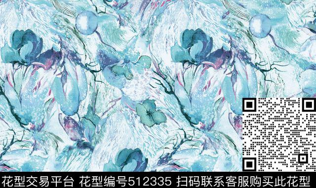 原创绘画优雅数码印花华亿平台下载（图片编号: 512335） - 瓦栏（Walan）