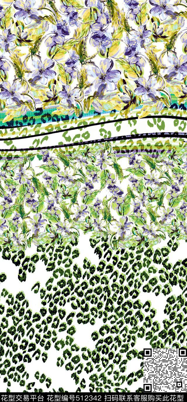 原创花卉时尚数码印花华亿平台下载（图片编号: 512342） - 瓦栏（Walan）