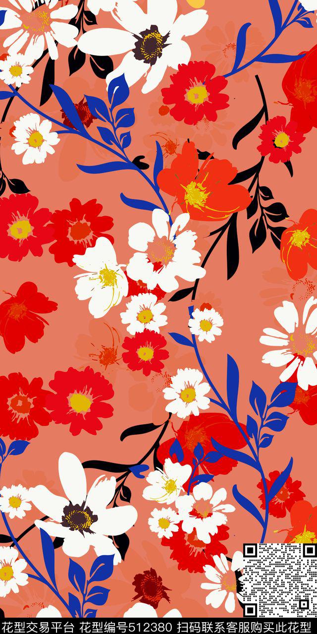 花卉花朵异域传统印花华亿平台下载（图片编号: 512380） - 瓦栏（Walan）
