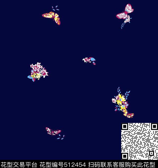 2016早春蝴蝶碎花传统印花华亿平台下载（图片编号: 512454） - 瓦栏（Walan）