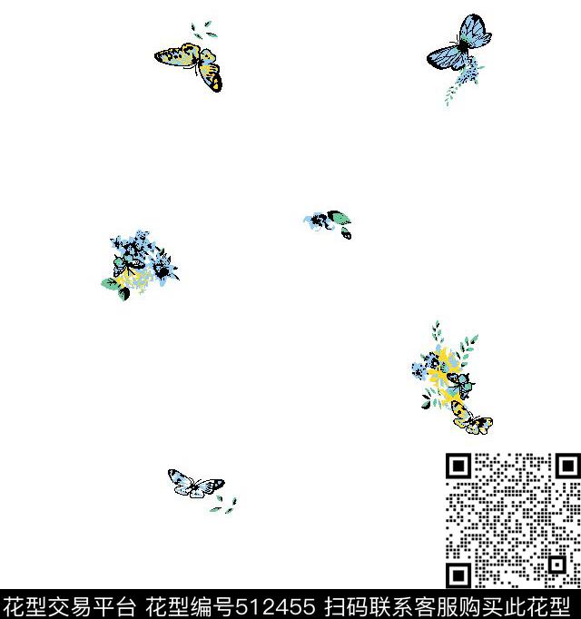 2016早春蝴蝶碎花传统印花华亿平台下载（图片编号: 512455） - 瓦栏（Walan）
