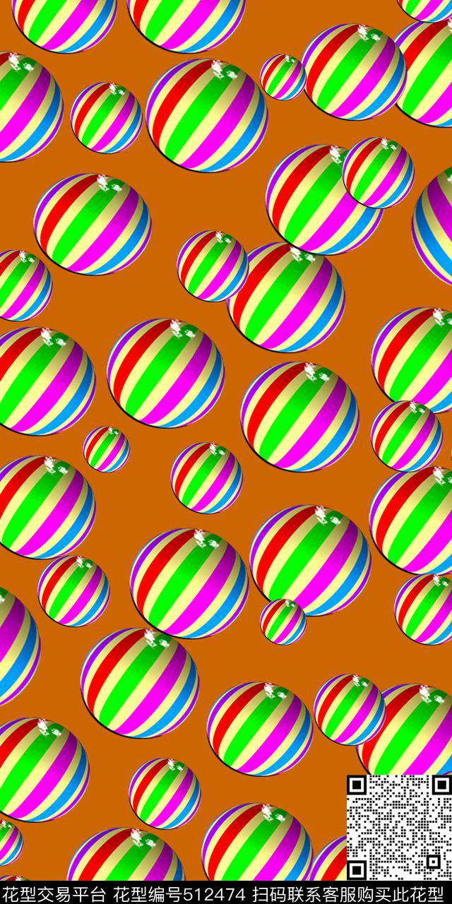 手绘几何彩珠数码印花华亿平台下载（图片编号: 512474） - 瓦栏（Walan）