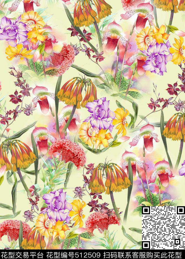 花卉鲜花莲数码印花华亿平台下载（图片编号: 512509） - 瓦栏（Walan）
