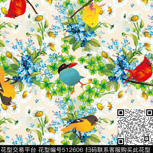 2016年春夏手绘水彩花朵数码印花华亿平台下载（图片编号: 512606） - 瓦栏（Walan）