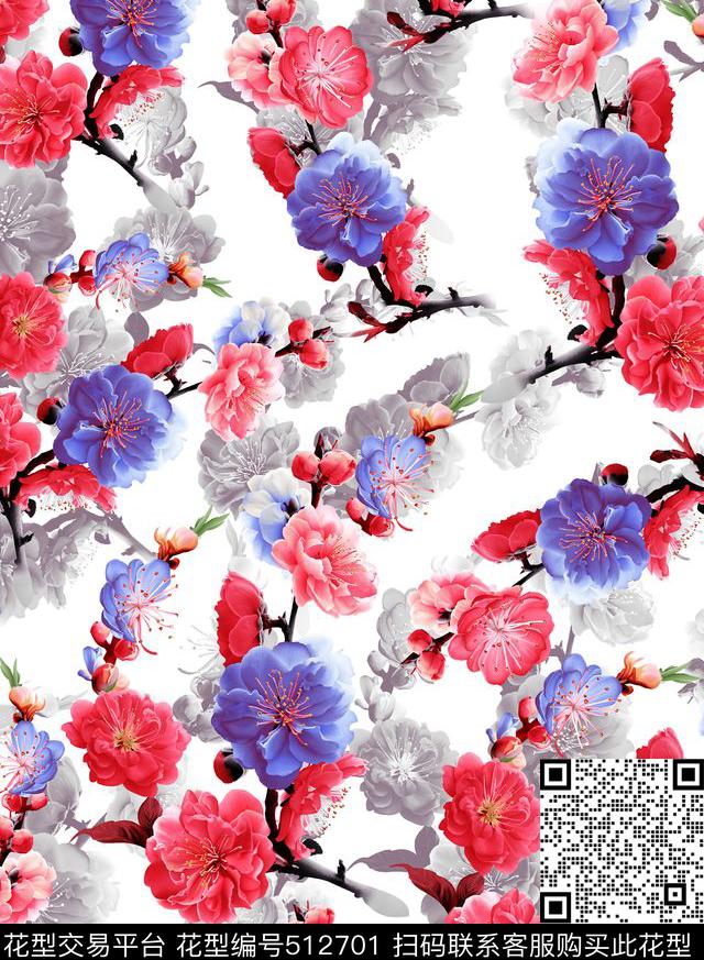 欧美风格时尚潮流数码印花华亿平台下载（图片编号: 512701） - 瓦栏（Walan）