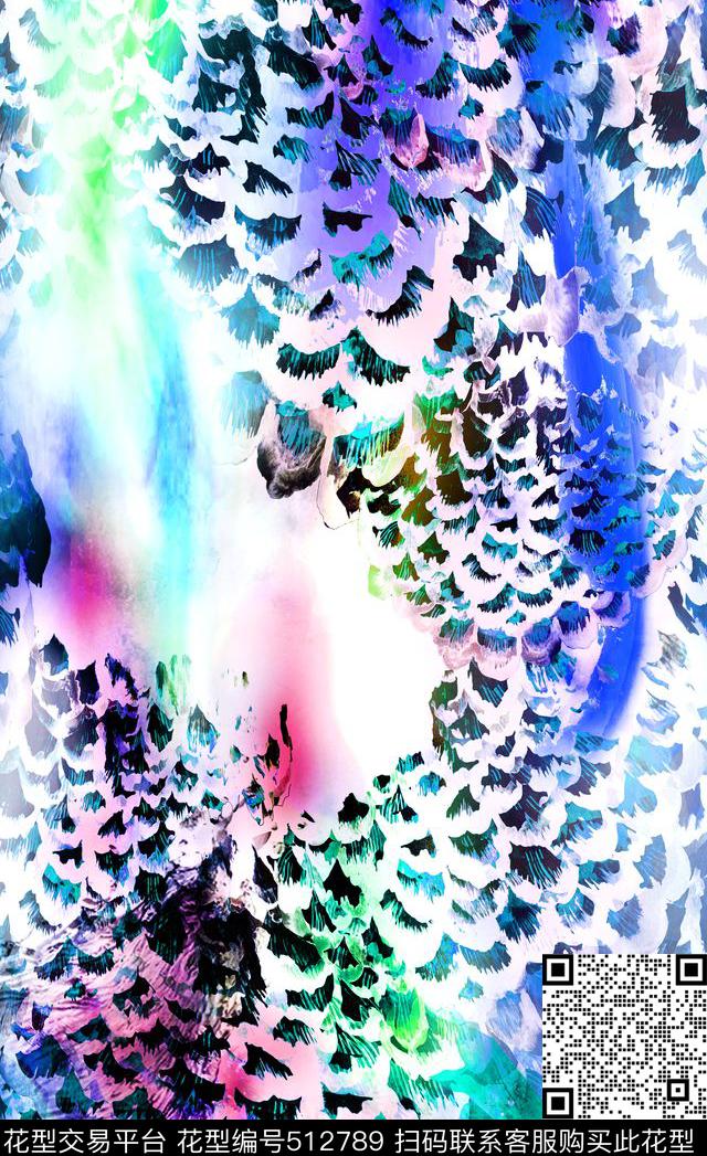 时尚肌理抽象数码印花华亿平台下载（图片编号: 512789） - 瓦栏（Walan）