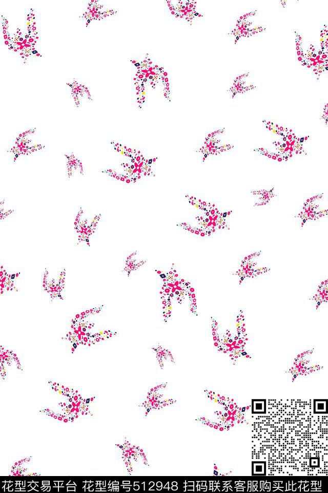 简约千鸟格艺术变形传统印花华亿平台下载（图片编号: 512948） - 瓦栏（Walan）