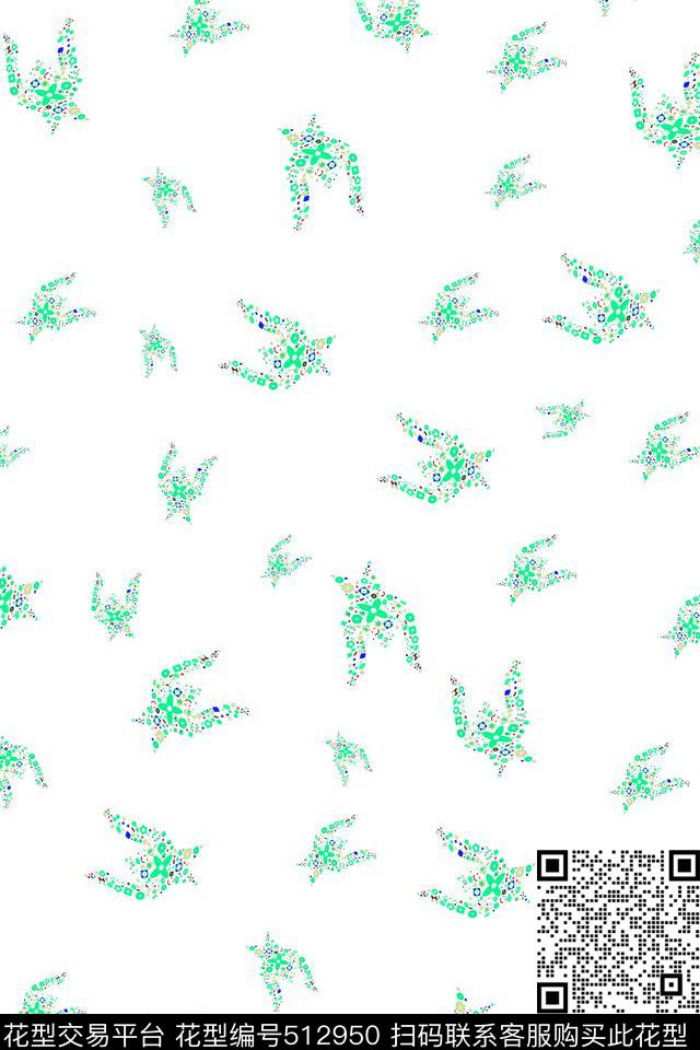 简约千鸟格艺术变形传统印花华亿平台下载（图片编号: 512950） - 瓦栏（Walan）