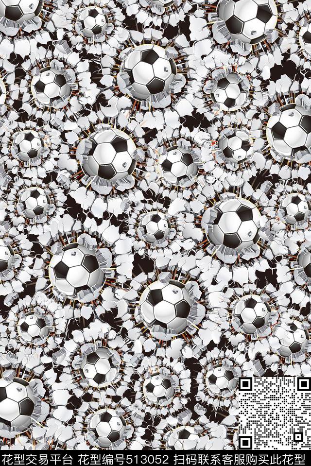线条足球创意传统印花华亿平台下载（图片编号: 513052） - 瓦栏（Walan）