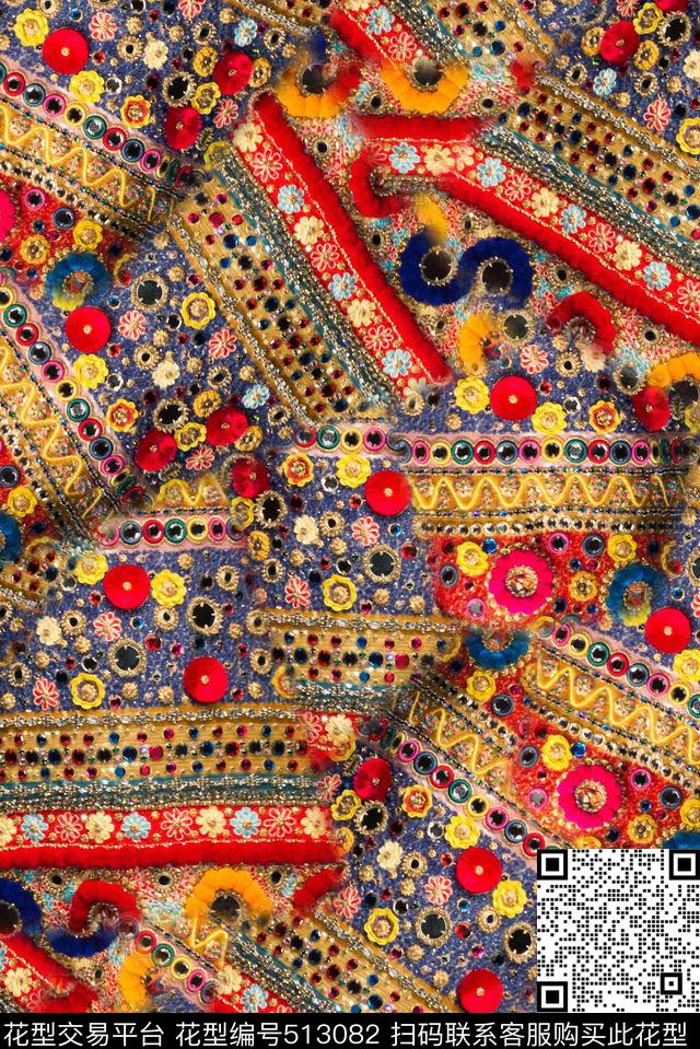 D&G宝石民族风数码印花华亿平台下载（图片编号: 513082） - 瓦栏（Walan）