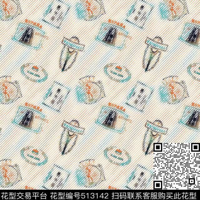 标志建筑欧美清新风格数码印花华亿平台下载（图片编号: 513142） - 瓦栏（Walan）