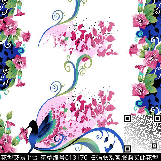 现代花卉鸟数码印花华亿平台下载（图片编号: 513176） - 瓦栏（Walan）