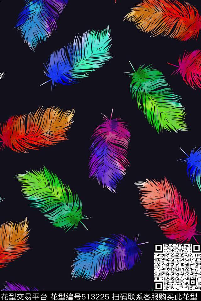 半身裙彩绘动物纹数码印花华亿平台下载（图片编号: 513225） - 瓦栏（Walan）