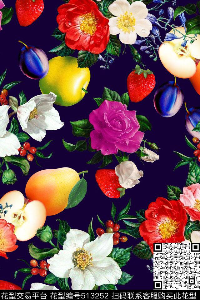 油画花卉水果数码印花华亿平台下载（图片编号: 513252） - 瓦栏（Walan）