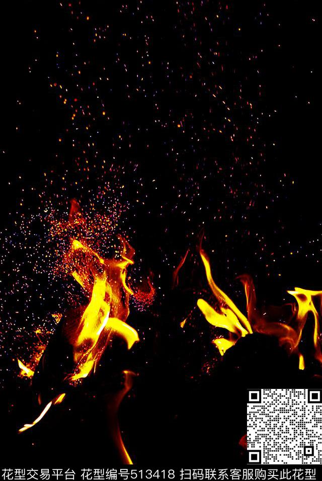 抽象烈火火焰数码数码印花华亿平台下载（图片编号: 513418） - 瓦栏（Walan）