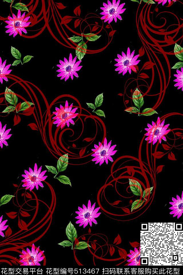 家纺印花面料连衣裙内衣数码印花华亿平台下载（图片编号: 513467） - 瓦栏（Walan）