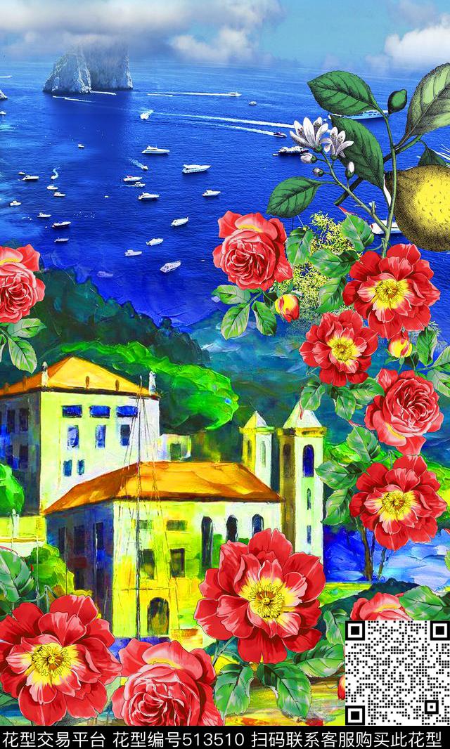 最新时尚流行杜嘉班纳Dolce&Gabbana高级成衣走秀款数码印花华亿平台下载（图片编号: 513510） - 瓦栏（Walan）