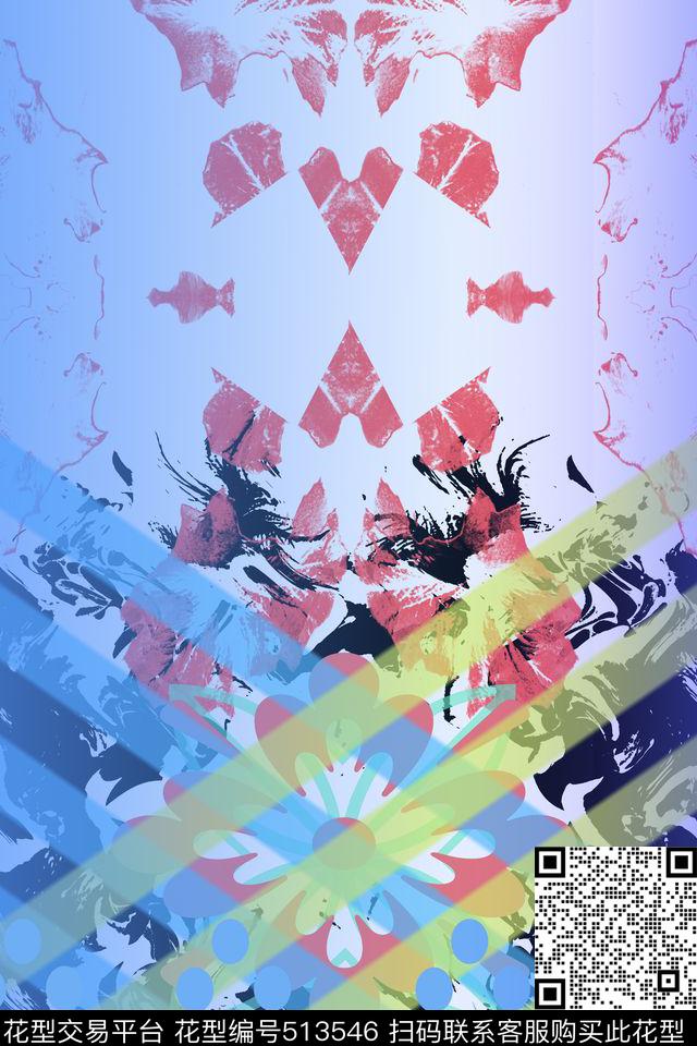 抽象传统华亿平台花卉传统印花华亿平台下载（图片编号: 513546） - 瓦栏（Walan）