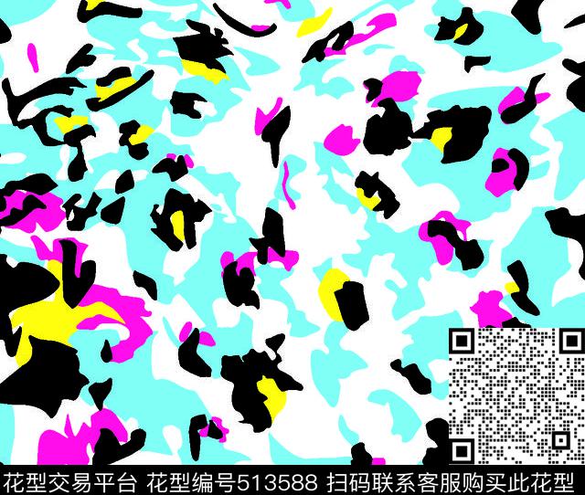 迷彩彩色时尚传统印花华亿平台下载（图片编号: 513588） - 瓦栏（Walan）