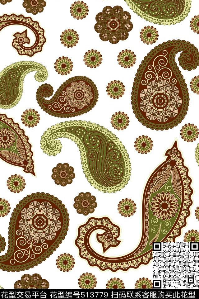几何卷草纹涡旋纹传统印花华亿平台下载（图片编号: 513779） - 瓦栏（Walan）