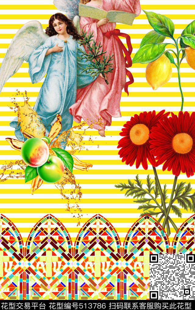 MAX-大牌风格流行时尚欧美数码印花华亿平台下载（图片编号: 513786） - 瓦栏（Walan）