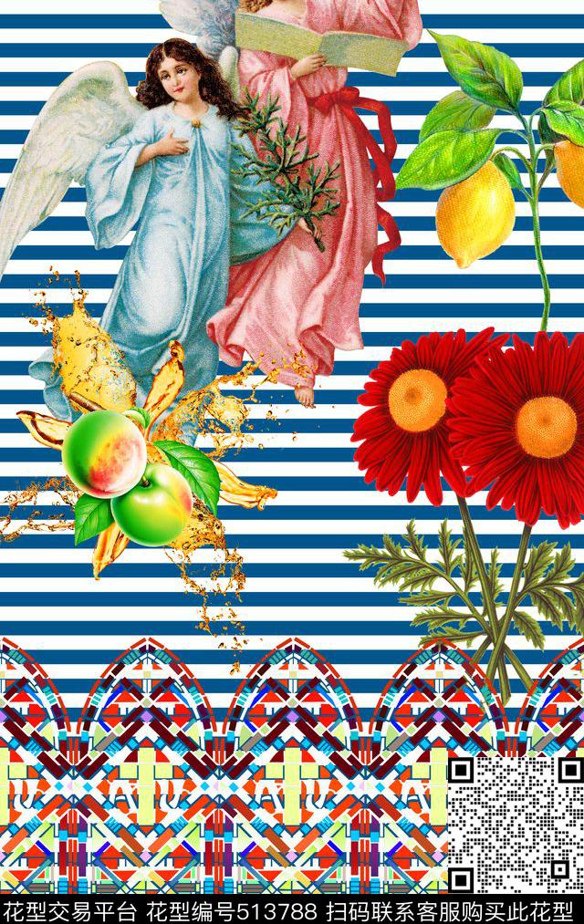 MAX-大牌风格流行时尚欧美数码印花华亿平台下载（图片编号: 513788） - 瓦栏（Walan）