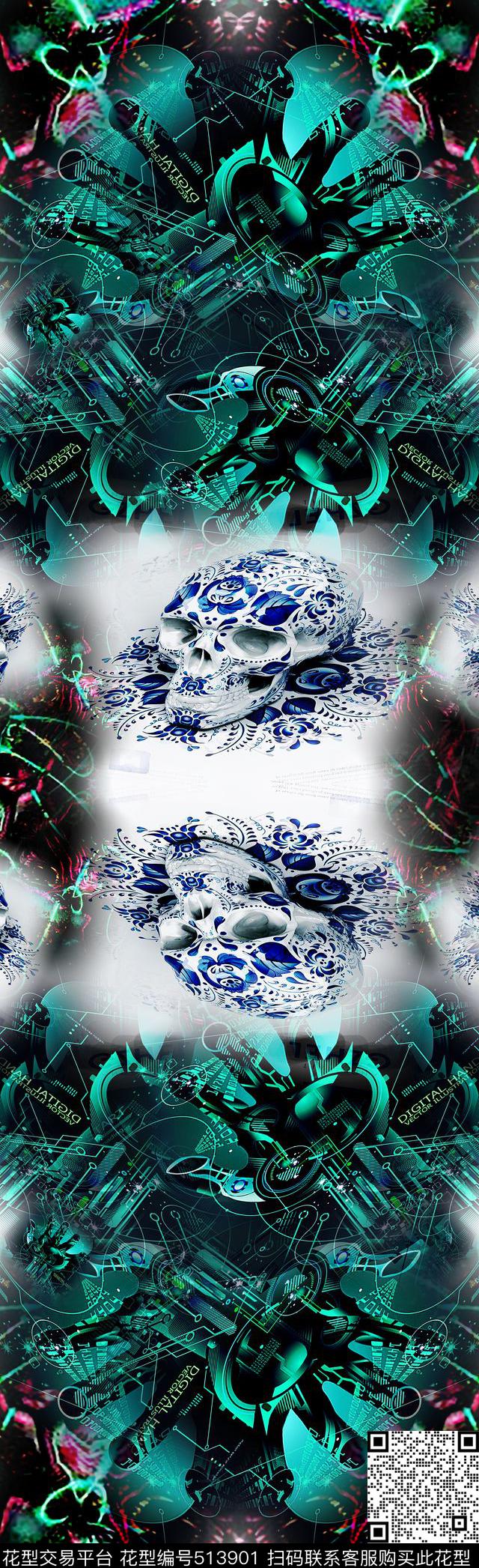 长巾大牌定位花数码印花华亿平台下载（图片编号: 513901） - 瓦栏（Walan）