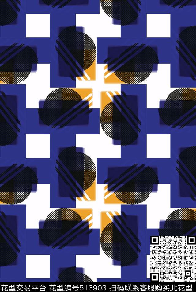 半圆长方形时尚休闲传统印花华亿平台下载（图片编号: 513903） - 瓦栏（Walan）