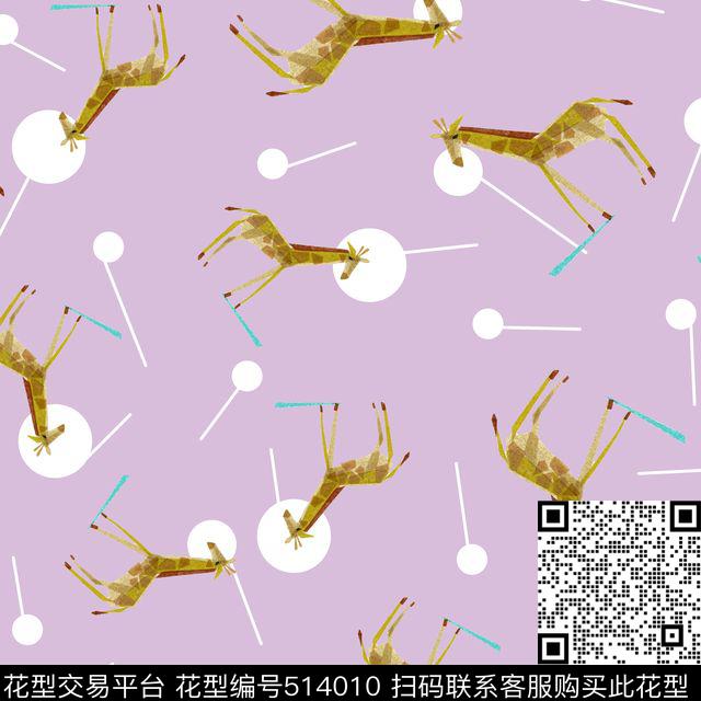 小鹿波点轻时尚数码印花华亿平台下载（图片编号: 514010） - 瓦栏（Walan）