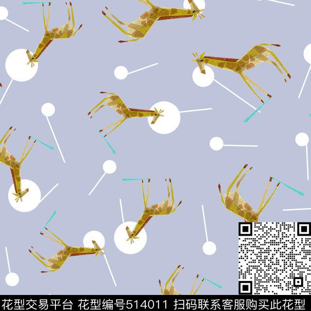 小鹿波点轻时尚数码印花华亿平台下载（图片编号: 514011） - 瓦栏（Walan）