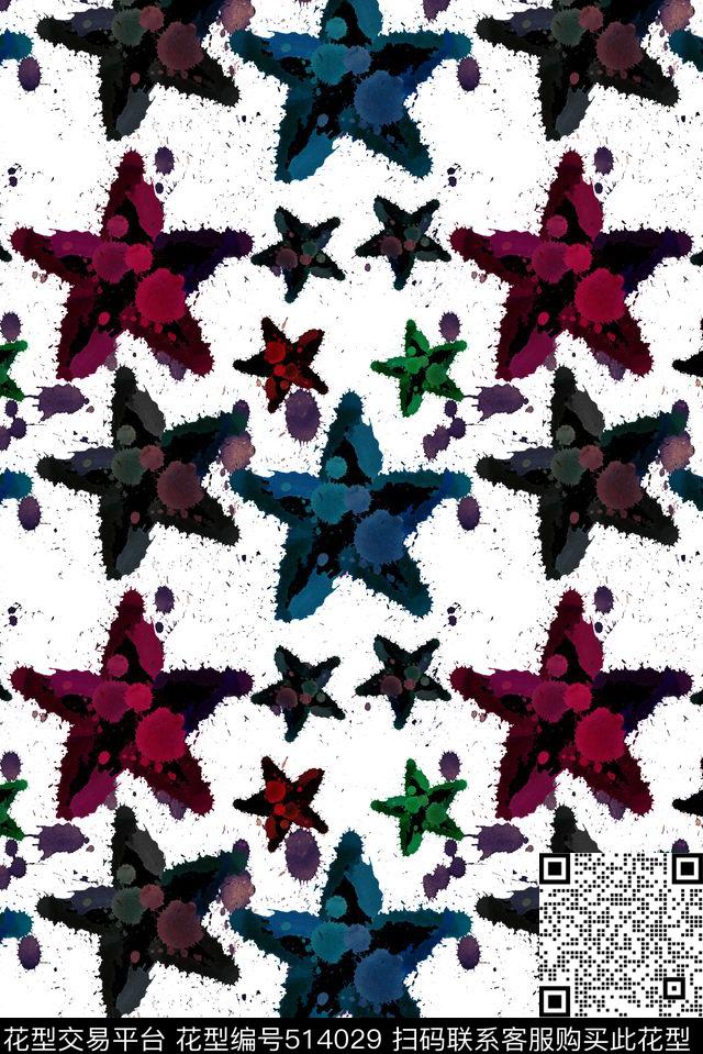 斑驳斑点泼洒数码印花华亿平台下载（图片编号: 514029） - 瓦栏（Walan）