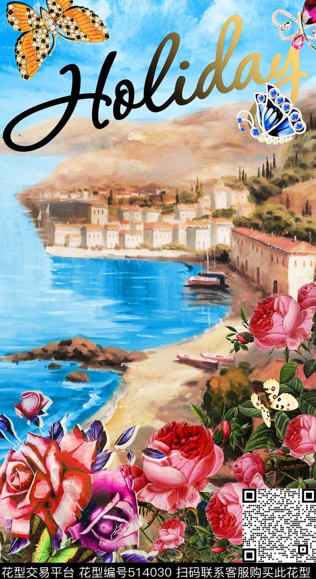 D&G杜嘉班纳海边数码印花华亿平台下载（图片编号: 514030） - 瓦栏（Walan）