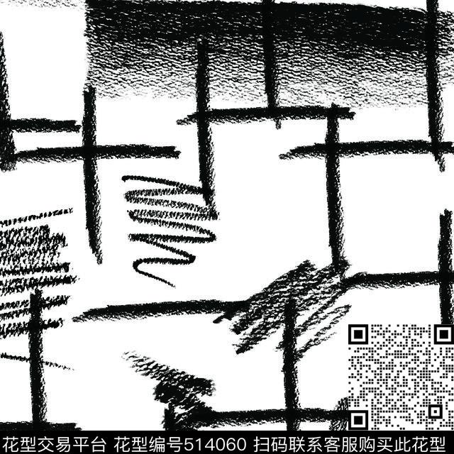 手绘笔触肌理传统印花华亿平台下载（图片编号: 514060） - 瓦栏（Walan）