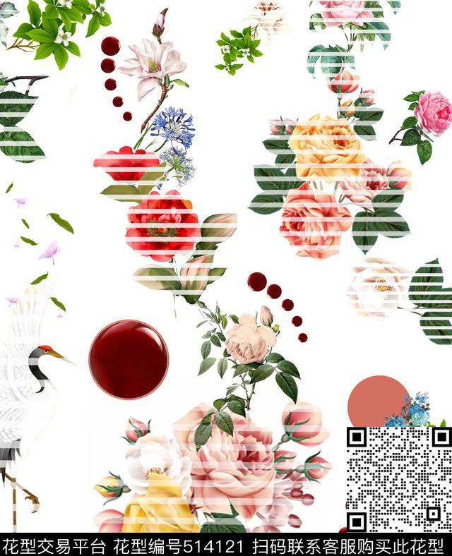 2016花鸟流行时尚数码印花华亿平台下载（图片编号: 514121） - 瓦栏（Walan）