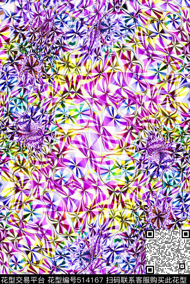 凌乱女装夏装数码印花华亿平台下载（图片编号: 514167） - 瓦栏（Walan）