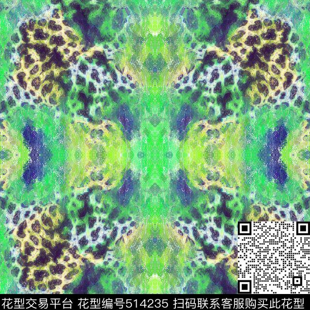 多彩豹纹组合数码印花华亿平台下载（图片编号: 514235） - 瓦栏（Walan）