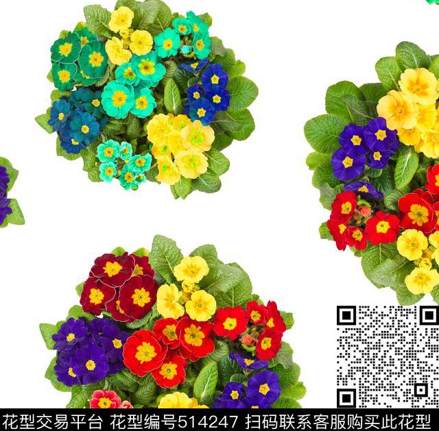 数码花卉花卉小花花卉数码印花华亿平台下载（图片编号: 514247） - 瓦栏（Walan）