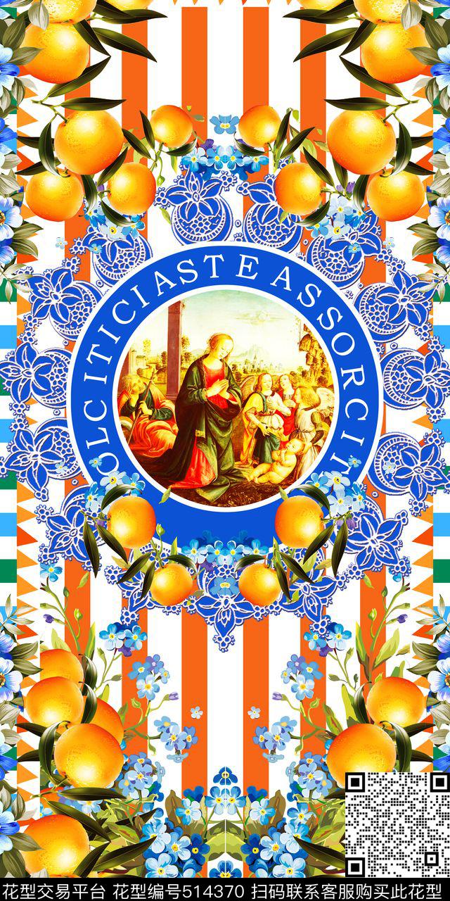 手绘定位欧美时尚米兰时装周Dolce&Gabbana杜嘉班纳花卉果实油画几何线条手绘定位欧美时尚米兰时装周Dolce&Gabbana杜嘉班纳花卉果实油画几何线条大牌抽象女装围巾睡衣内衣流行I【花卉】数码印花华亿平台下载（图片编号: 514370） - 瓦栏（Walan）