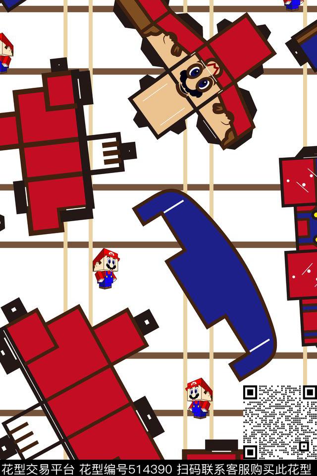 趣味条纹折纸传统印花华亿平台下载（图片编号: 514390） - 瓦栏（Walan）