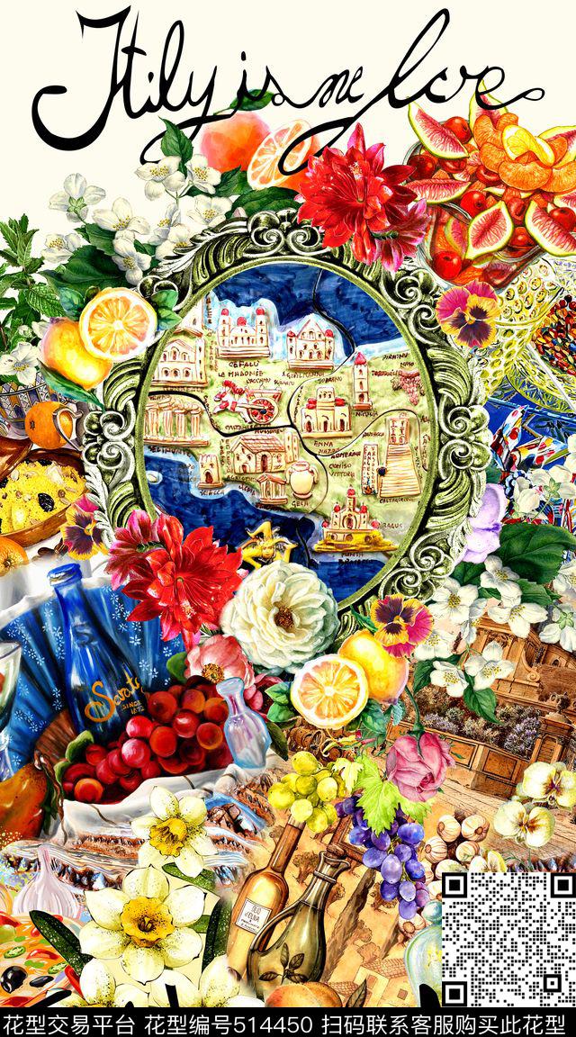 Dolce&Gabbana2016春夏走秀数码印花华亿平台下载（图片编号: 514450） - 瓦栏（Walan）