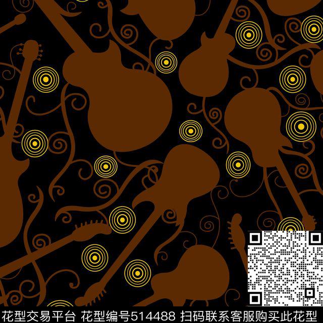 几何字母格子传统印花华亿平台下载（图片编号: 514488） - 瓦栏（Walan）