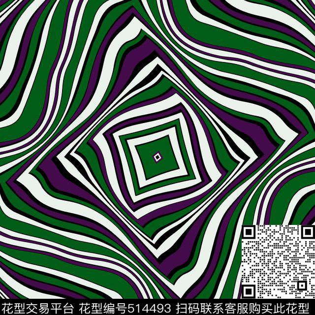 几何字母格子传统印花华亿平台下载（图片编号: 514493） - 瓦栏（Walan）