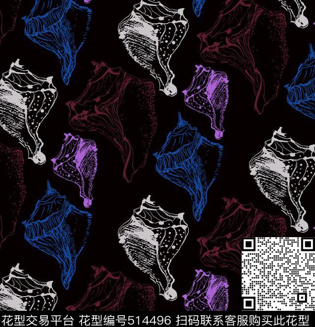 几何字母格子传统印花华亿平台下载（图片编号: 514496） - 瓦栏（Walan）