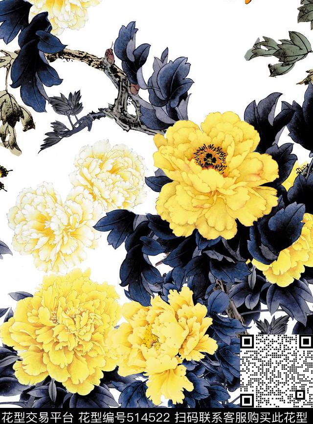 定位女装手绘数码印花华亿平台下载（图片编号: 514522） - 瓦栏（Walan）