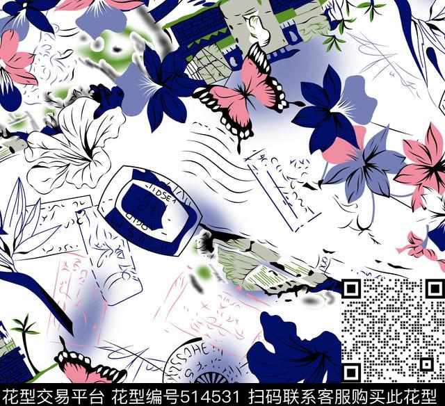 几何字母格子传统印花华亿平台下载（图片编号: 514531） - 瓦栏（Walan）