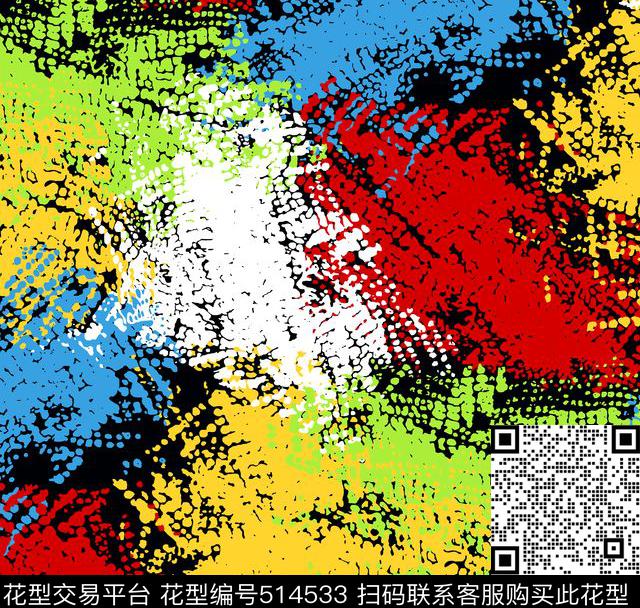 几何字母格子传统印花华亿平台下载（图片编号: 514533） - 瓦栏（Walan）