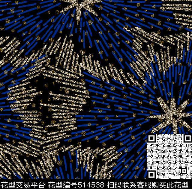 几何字母格子传统印花华亿平台下载（图片编号: 514538） - 瓦栏（Walan）