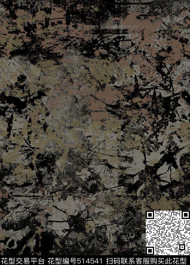 抽象笔刷乱纹运动休闲数码印花华亿平台下载（图片编号: 514541） - 瓦栏（Walan）