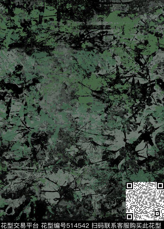 抽象笔刷乱纹运动休闲数码印花华亿平台下载（图片编号: 514542） - 瓦栏（Walan）